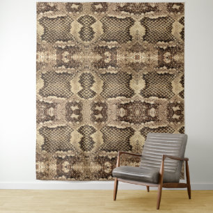 Exotic snake skin animal print pattern modern bold tapestry