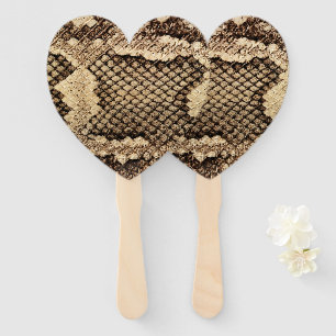 Exotic snake skin animal print pattern modern hand fan