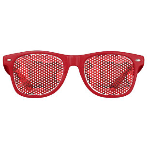 Exotic snake skin animal print pattern modern red retro sunglasses