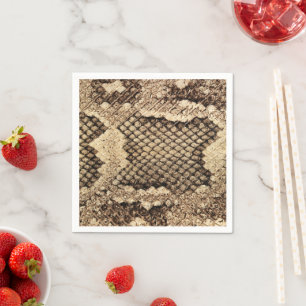 Exotic snake skin animal print texture pattern napkin