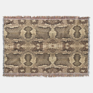 Exotic snake skin animal print texture pattern throw blanket
