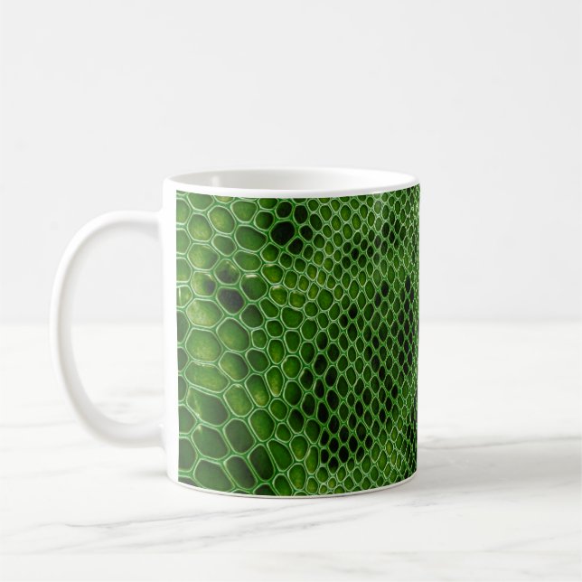 Exotic Snake Skin Background Coffee Mug (Left)