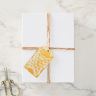 Exotic snake skin print pattern blank red gold gift tags