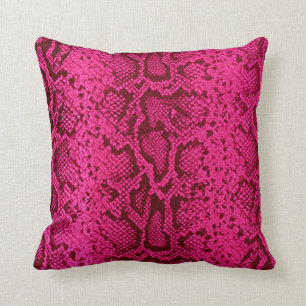 Exotic Snakeskin Pattern   fuchsia Throw Pillow