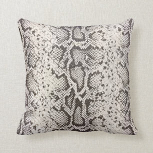 Exotic Snakeskin Pattern   white Throw Pillow
