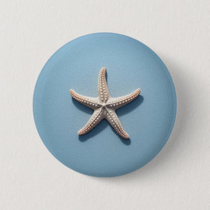 Exotic Starfish with Blue Background 2 Inch Round Button