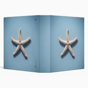 Exotic Starfish with Blue Background Binder