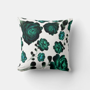 Exotic Summer Flower Neon Throw Pillow