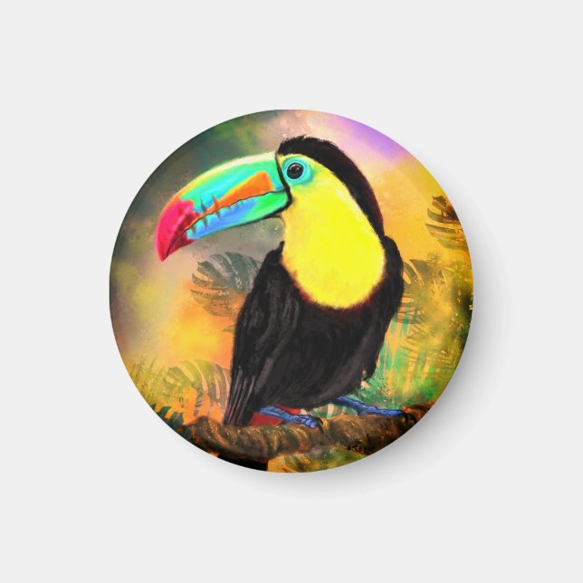 Exotic Toco Toucan Bird Magnet (Front)