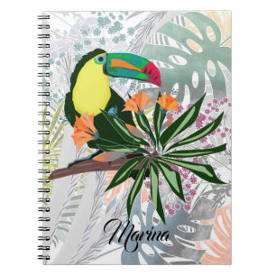 Exotic toucan tropical bird colourful Hawaii natur Notebook