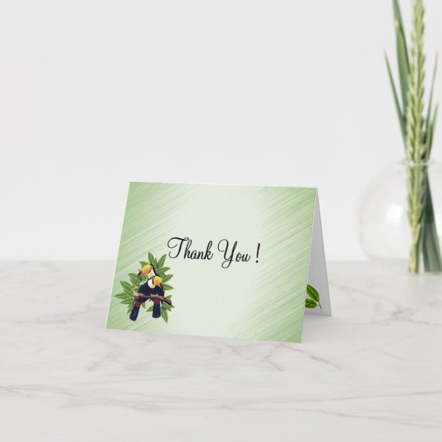 Exotic Toucans Thank You Blank Inside Card (Front)