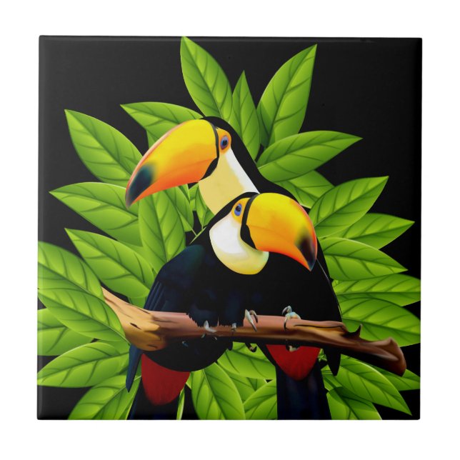Exotic Toucans Tile (Front)