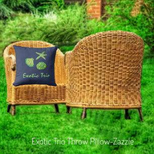 Exotic Trio Throw Pillow