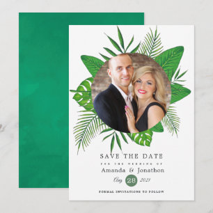 Exotic Tropical Beach Photo Wedding Save The Date