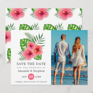 Exotic Tropical Beach Photo Wedding Save The Date