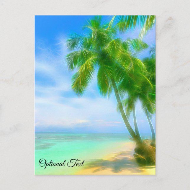 *~* Exotic Tropical Beach Sand Optional Text AP13 Postcard (Front)