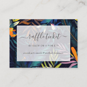 Exotic Tropical Bridal Shower Raffle Ticket Enclosure Card
