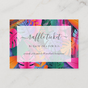 Exotic Tropical Bridal Shower Raffle Ticket Enclosure Card