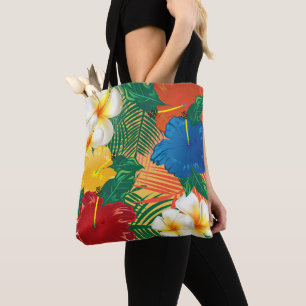 Exotic Tropical Flower Design Tote Bag