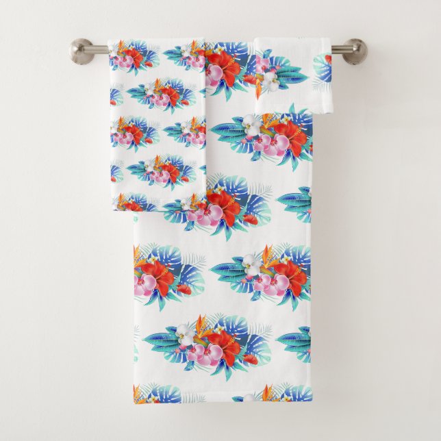 Exotic Tropical Flowers - Pink & Aquamarines (En situation)