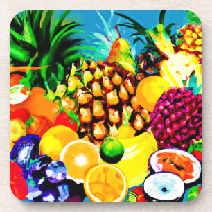Exotic Tropical Fruits Painting. Buy Now Coaster