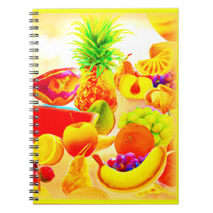 Exotic Tropical Fruits Painting. Buy Now Notebook