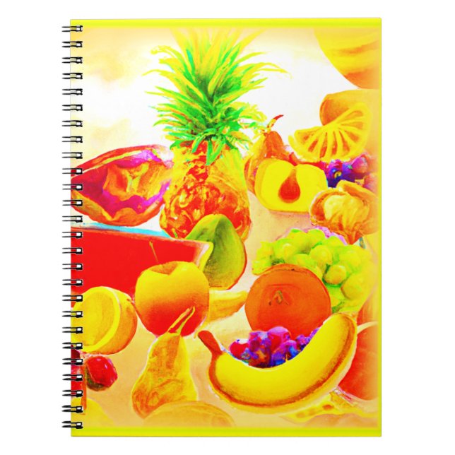 Exotic Tropical Fruits Painting. Buy Now Notebook (Front)