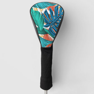 Exotic Tropical Leaves Print Golf Head Cover
