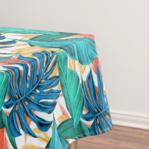 Exotic Tropical Leaves Tablecloth