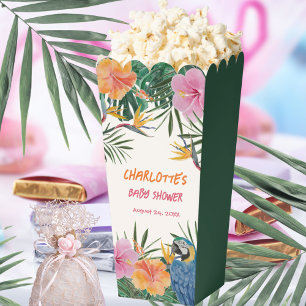 Exotic Tropical Parrot Jungle Baby Shower Favor Box