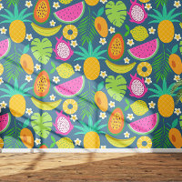 Exotic Tropical Pineapple Banana Dragon fruit