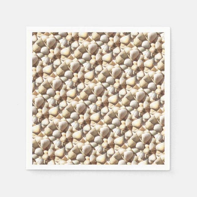 Exotic Tropical Sea Shell Summer Beach Photography Napkin (Front)
