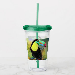 Exotic Tropical Toco Toucan Bird - Painting Migned Acrylic Tumbler