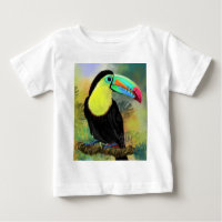 Exotic Tropical Toco Toucan Bird - Painting Migned