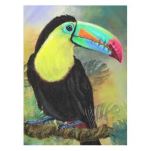 Exotic Tropical Toco Toucan Bird - Painting Migned Tablecloth