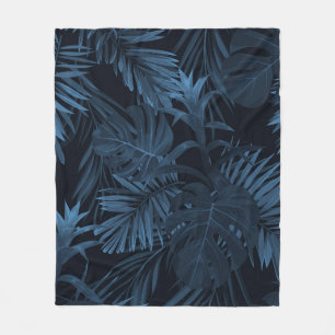 Exotic tropical vrctor background with hawaiian pl fleece blanket