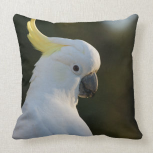 Exotic White Cockatoo Throw Pillow