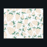 Exotic White Strawberries Love Romance Friendship Postcard<br><div class="desc">Check out this sweet and colourful art,  hand made by me for you! Feel free to add your own text or change the colours. Visit my shop for more!</div>