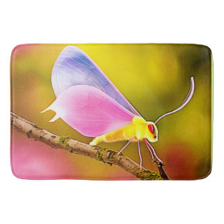 Exotic Winged Beauty Design Bath Mat