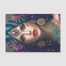 Exotic Woman Decoupage Tissue Paper