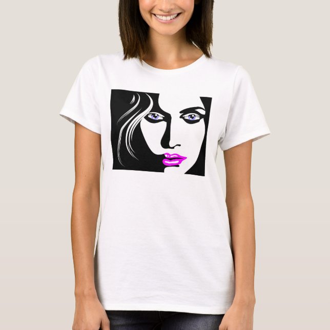 EXOTIC WOMAN FACE ART T-Shirt (Front)