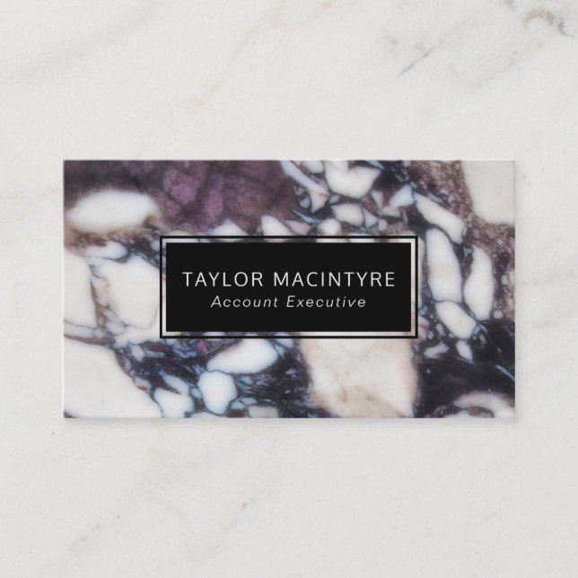 Exotic Wow Factor Marble Pattern Business Card (Front)