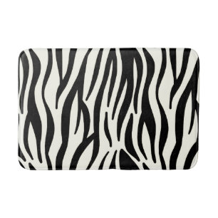 Exotic zebra bath mat