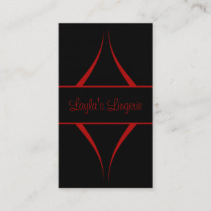 Exotica Curves Business Card, Red Card