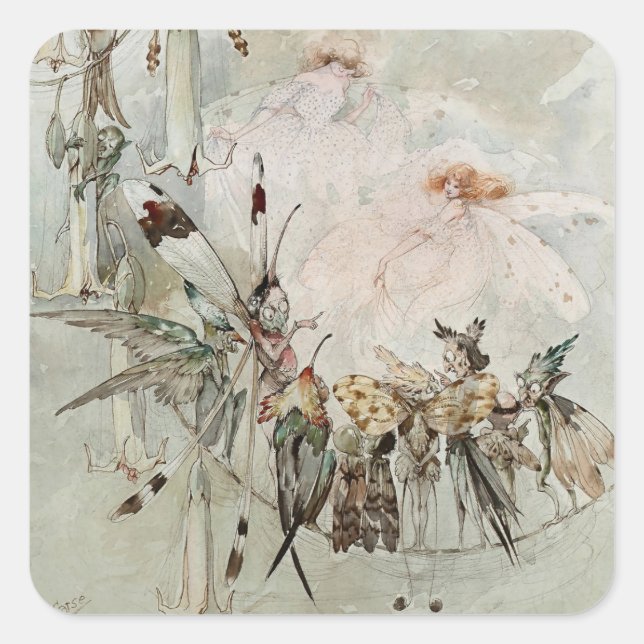 “Exotics at Play” by A Duncan Carse Square Sticker (Front)