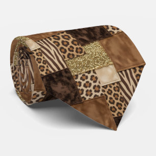 Exotique cravate   Motif d'animal sauvage africain