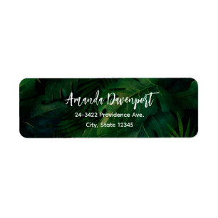 Exotique Vert foncé Feuilles tropicaux