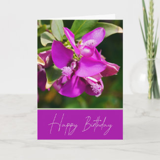Exotoic Floral Birthday Greeting Card