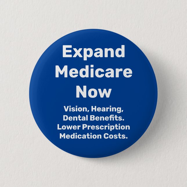 Expand Medicare Now 2 Inch Round Button (Front)