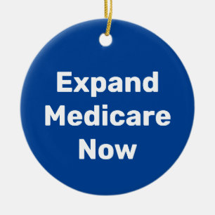 Expand Medicare Now Ceramic Ornament